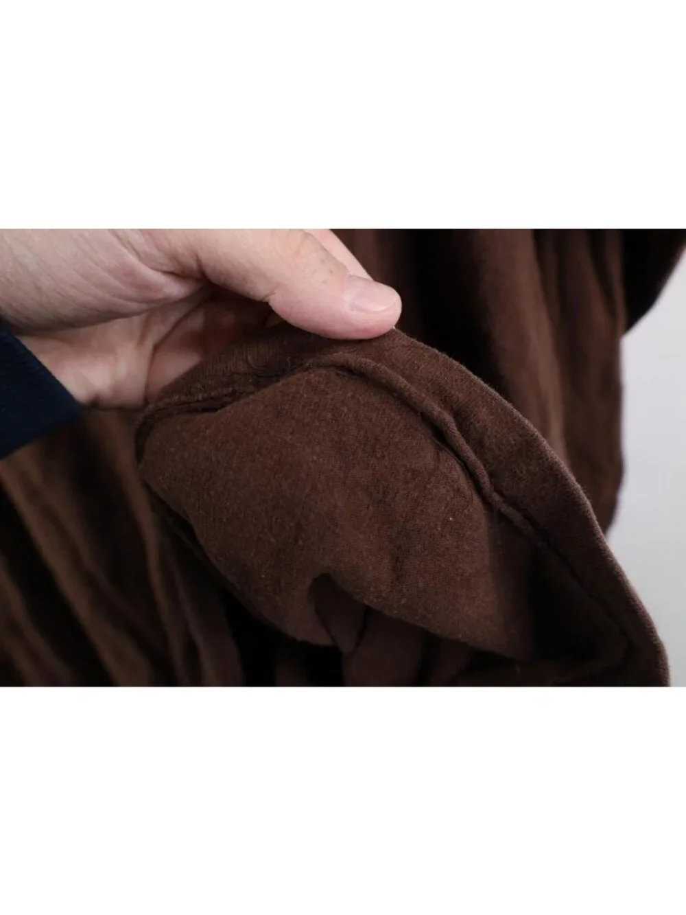 Vintage Y2K Streetwear Mens 3XL Faded Blank Cotton Long Sleeve T-Shirt Brown